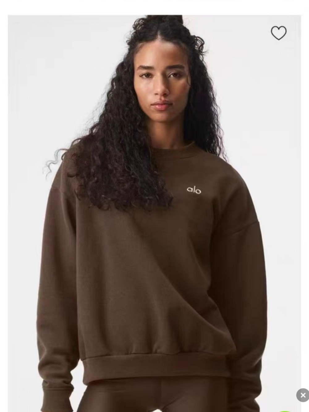 ALO Yoga Brown Crewneck Sweatshirt - Picture 2 of 2